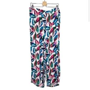 Onia Mila Pull On Tropical Cover Up Beach Pants Viscose Size Small